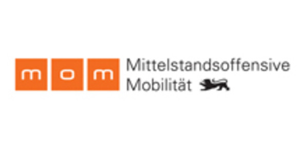 Wort-Bild-Marke der Mittelstandsoffensive Mobilität Baden-Württemberg - MOM