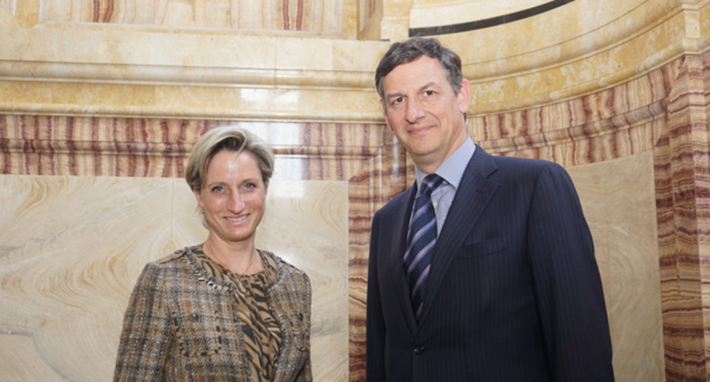 Wirtschaftsministerin Dr. Nicole Hoffmeister-Kraut empfing am 14. Juli in Stuttgart den Vizepremier und Wirtschaftsminister von Rumänien, Costin Borc.