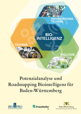 Titel der Broschüre Potenzialanalyse und Roadmapping Biointelligenz für Baden-Württemberg