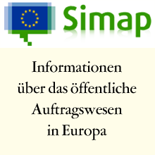Banner Simap: Öffentliche Auftragsvergabe in der EU