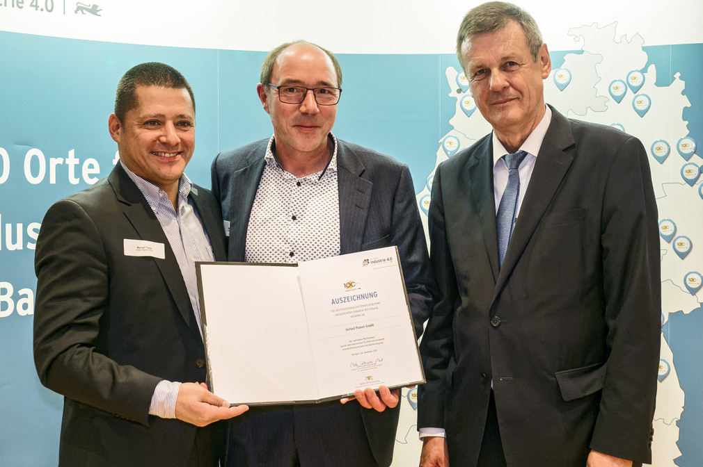 Auszeichnung "100 Orte für Industrie 4.0 in Baden-Württemberg" am 6. Dezember 2017