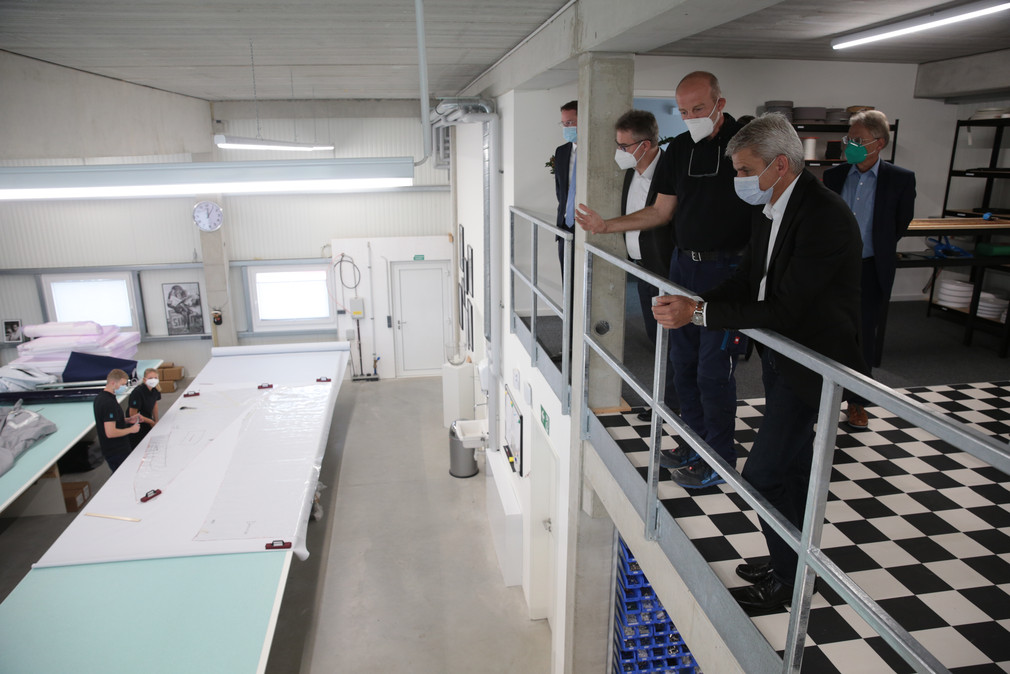 Besuch der Bootssattlerei Hildra GmbH in Bodmann-Ludwigshafen im Rahmen der Ausbildungsreise am 14. Oktober 2021.