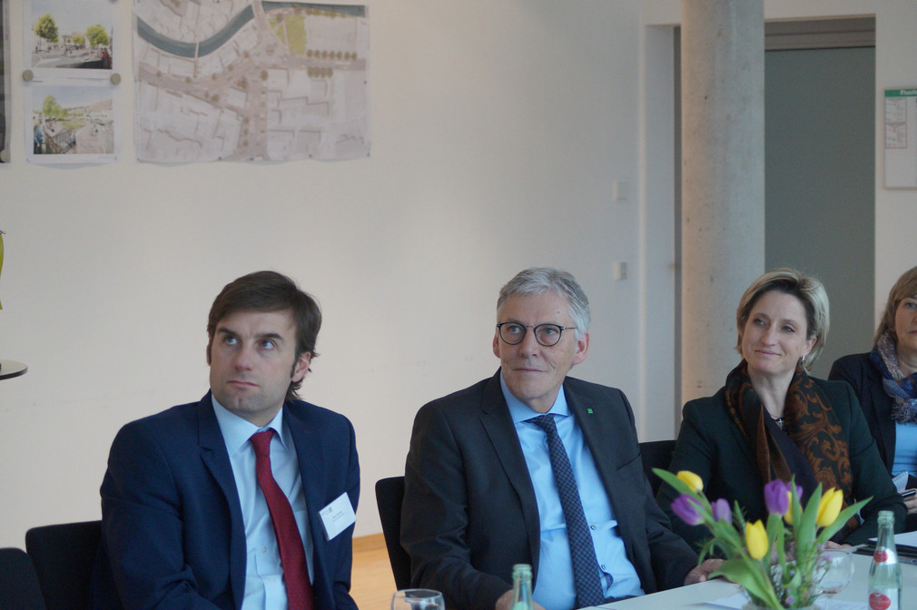 Gespräch im Rathaus Altensteig z. T. Städtebauförderung im Rahmen der Kreisbereisung Calw am 15. März 2018