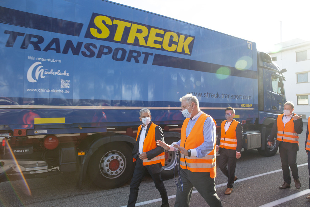 Besuch der Streck Transportges. mbH in Freiburg im Rahmen der Logistikreise am 13. Oktober 2021.