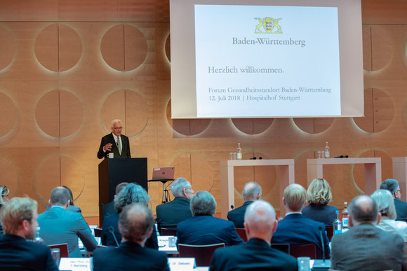 Gesundheit Forum Gesundheitsstandort Baden-Württemberg Ministerpräsident Winfried Kretschmann bei seiner einführenden Rede