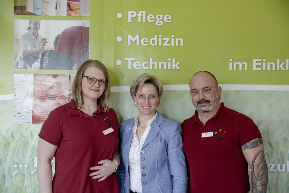 Wirtschaftsministerin Nicole Hoffmeister-Kraut besucht im Rahmen ihrer Arbeitsmarktpolitischen Reise die MHP Mobile Hauskrankenpflege GmbH in Tübingen.