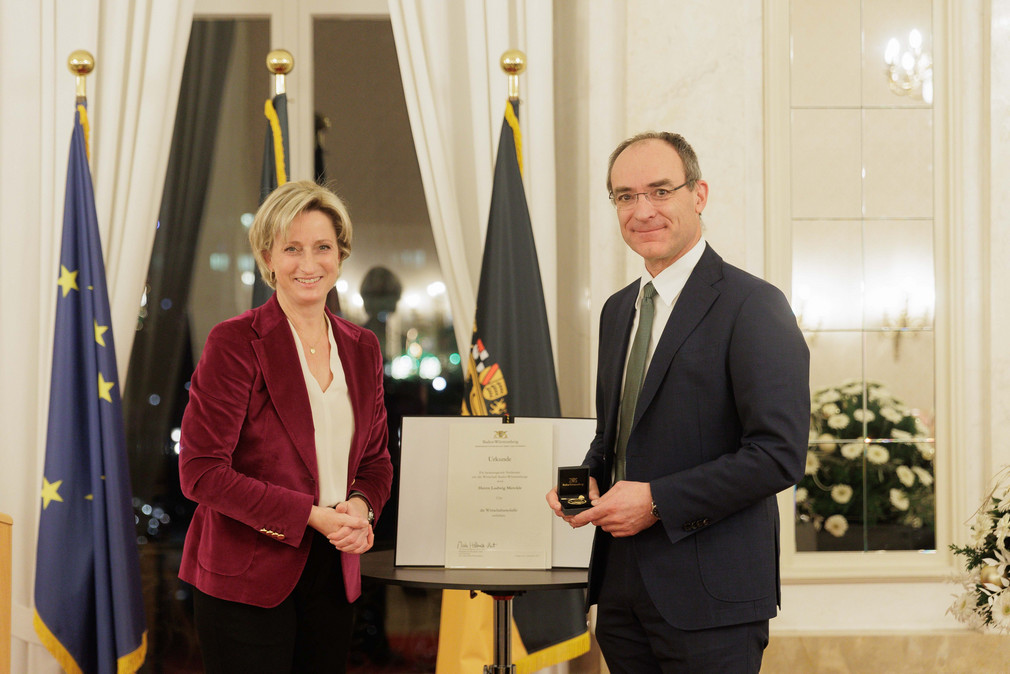 Verleihung Wirtschaftsmedaille 2022 - Ministerin Dr. Nicole Hoffmeister-Kraut und Ludwig Merckle