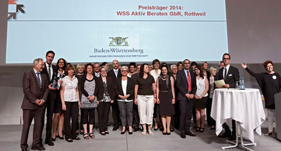 Preisträger beim Wettbewerb Dienstleister des Jahres 2014: WSS Aktiv Beraten GbR in Rottweil (Foto: Joachim E. Roettgers GRAFFITI)
