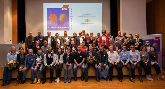 Gruppenbild vom Empfang der Landesregierung für Betriebs- und Personalräte