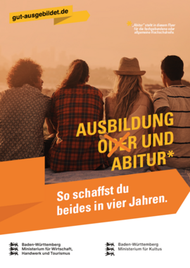 Titelbild des Flyers Ausbildung und Abitur