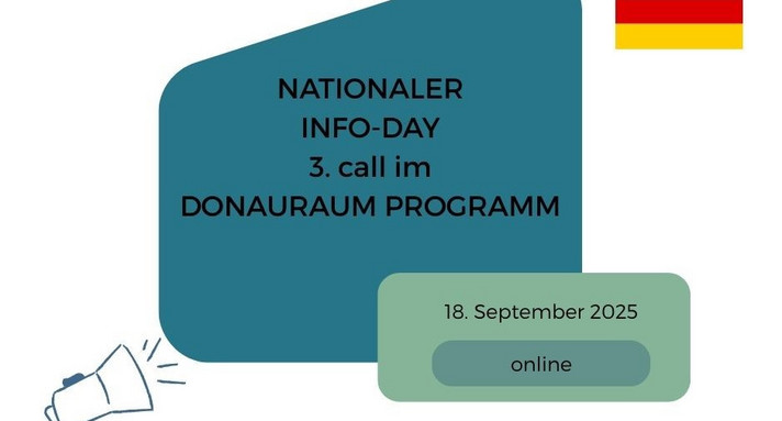 Online, 18. September 2025 Online-Infotag zur 3. Ausschreibung im Interreg Donauraumprogramm