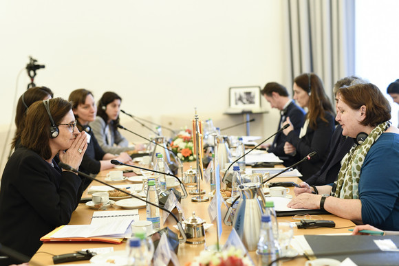 Europa Präsidentschaft der „Vier Motoren für Europa“ an die Lombardei übergeben Arbeitsgespräch (Bild: Staatsministerium Baden-Württemberg)