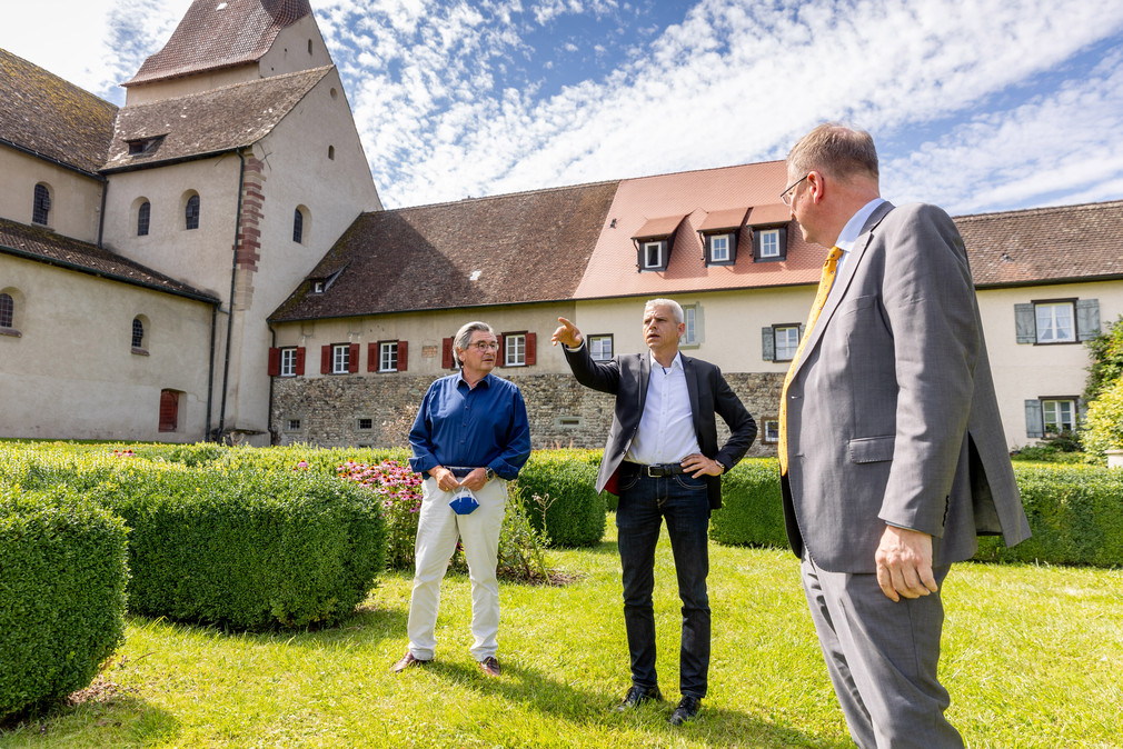 Besuch der durch das Land geförderten Klostergärten Reichenau und Austausch zum Thema UNESCO – Welterbestätten in Reichenau am 10. August 2021 im Rahmen der Tourismus-Sommerreise