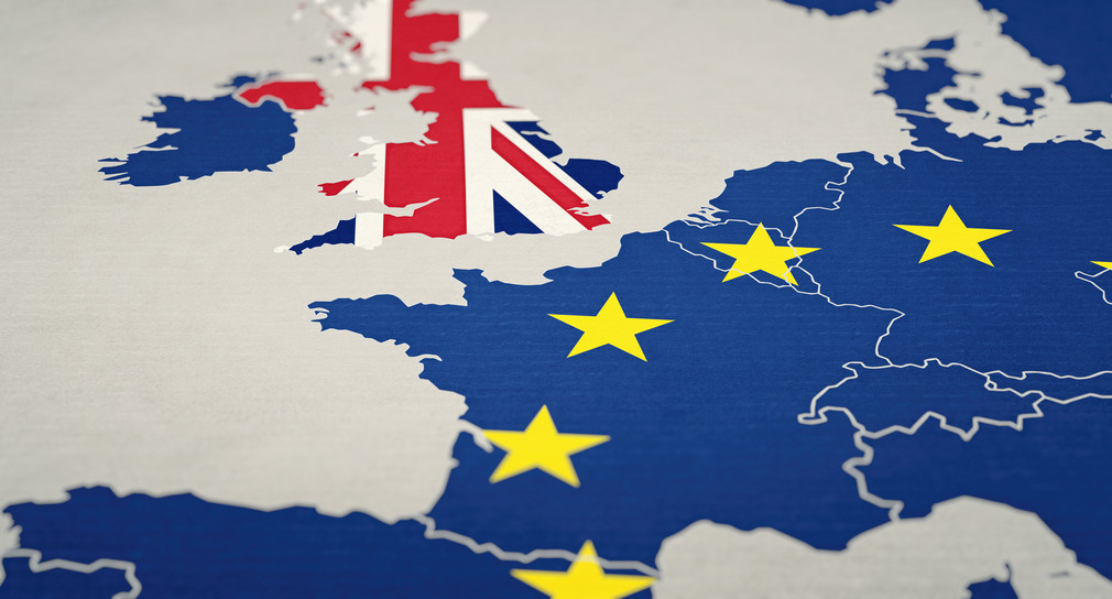 Landkarte: Großbritannien und die EU