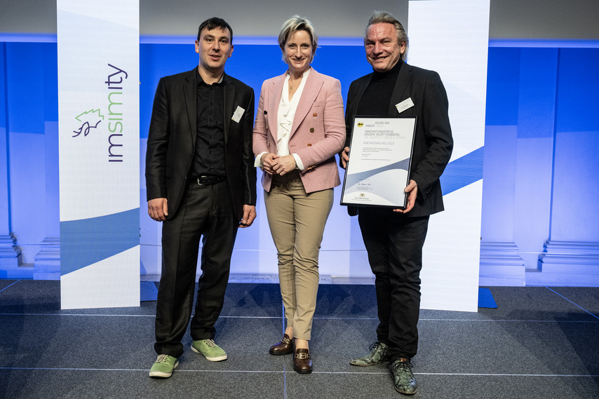 Landes-Innovationspreis 2023  - Anerkennung imsimity GmbH 