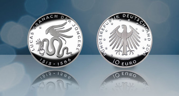 10-Euro-Sammlermünze „500. Geburtstag Lucas Cranach der Jüngere“