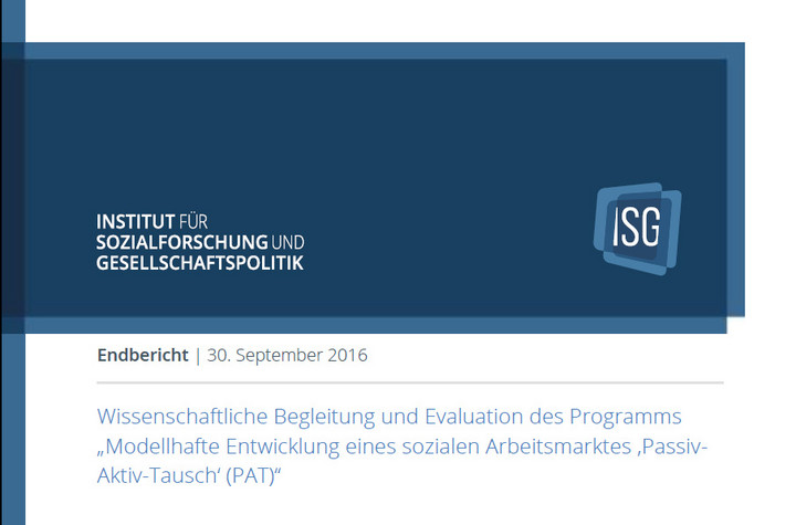 Titel des Endberichts Evaluation Passiv-Aktiv-Tausch PAT 