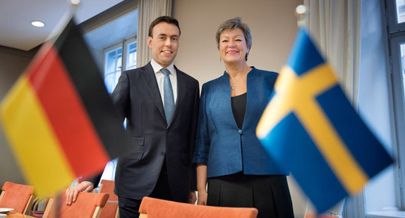 Wirtschaftsminister Nils Schmid und die schwedische Arbeitsministerin Ylva Johansson (Quelle: Jessica Gow/Government Offices Sweden)