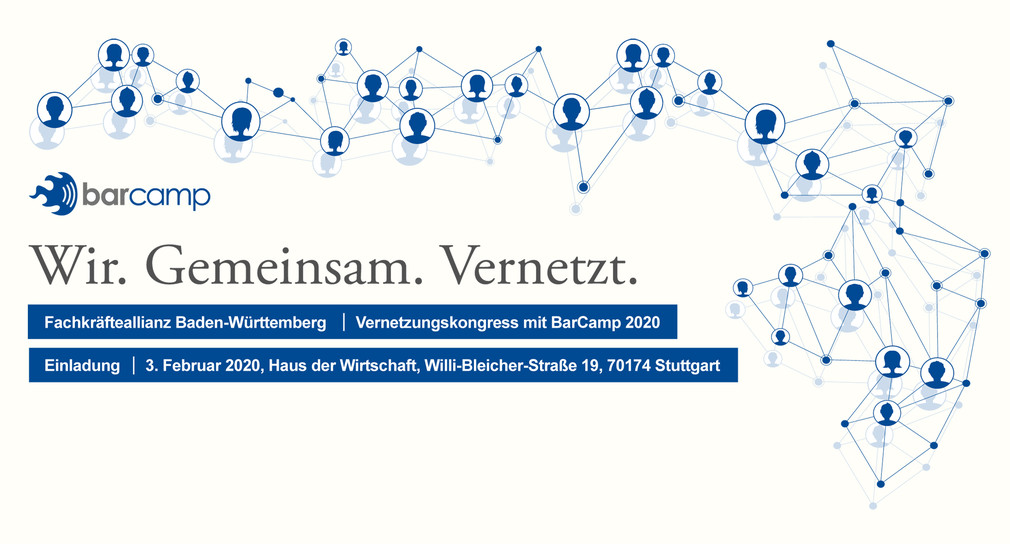 Wort-Bildmarke des Vernetzungskongresses der Fachkräfteallianz Baden-Württemberg