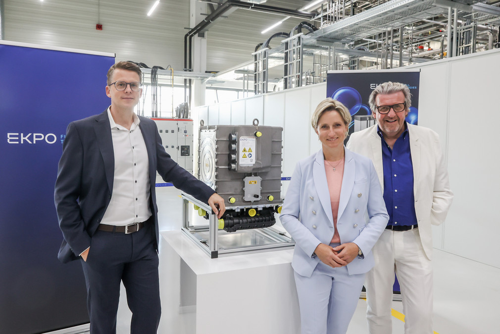 Wirtschaftsministerin Dr. Nicole Hoffmeister-Kraut besucht am 2. August 2022 die Firma EKPO in Dettingen an der Erms.