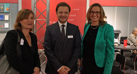 Staatssekretärin Katrin Schütz auf der Buchmesse am 12. Oktober 2017