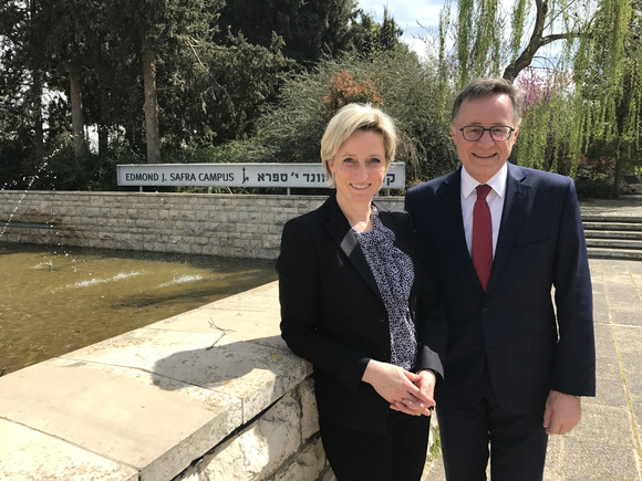 Ministerpräsident Winfried Kretschmann und Wirtschaftsministerin Dr. Nicole Hoffmeister-Kraut reisten am 26. März 2017 mit einer Wirtschafts- und Wissenschaftsdelegation nach Israel und in die Palästinensischen Gebiete.