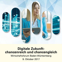 Banner: Wirtschaftsforum Digitale Zukunft - chancenreich und chancengleich