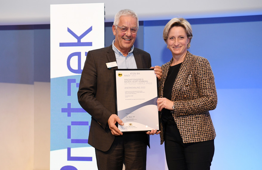 Verleihung des Landesinnovationspreises 2022 mit Wirtschaftsministerin Dr. Hoffmeister-Kraut