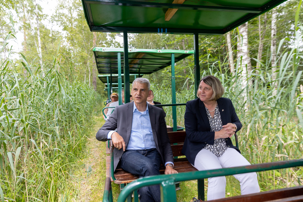 Fahrt mit der Torfbahn ins Wurzacher Ried am 9. August 2021 im Rahmen der Tourismus-Sommerreise