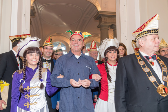 Fastnacht Empfang für die Karnevals- und Fasnachtsvereine Innenminister Thomas Strobl (M.) beim Empfang für die Karnevals- und Fasnachtsvereine des Landes