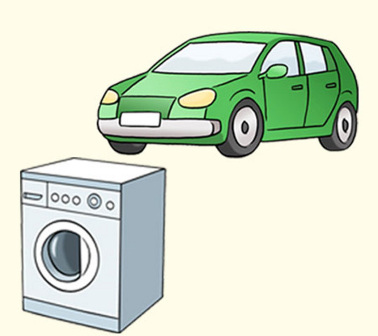 Auto und Waschmaschine (Quelle: Lebenshilfe Bremen e.V.)