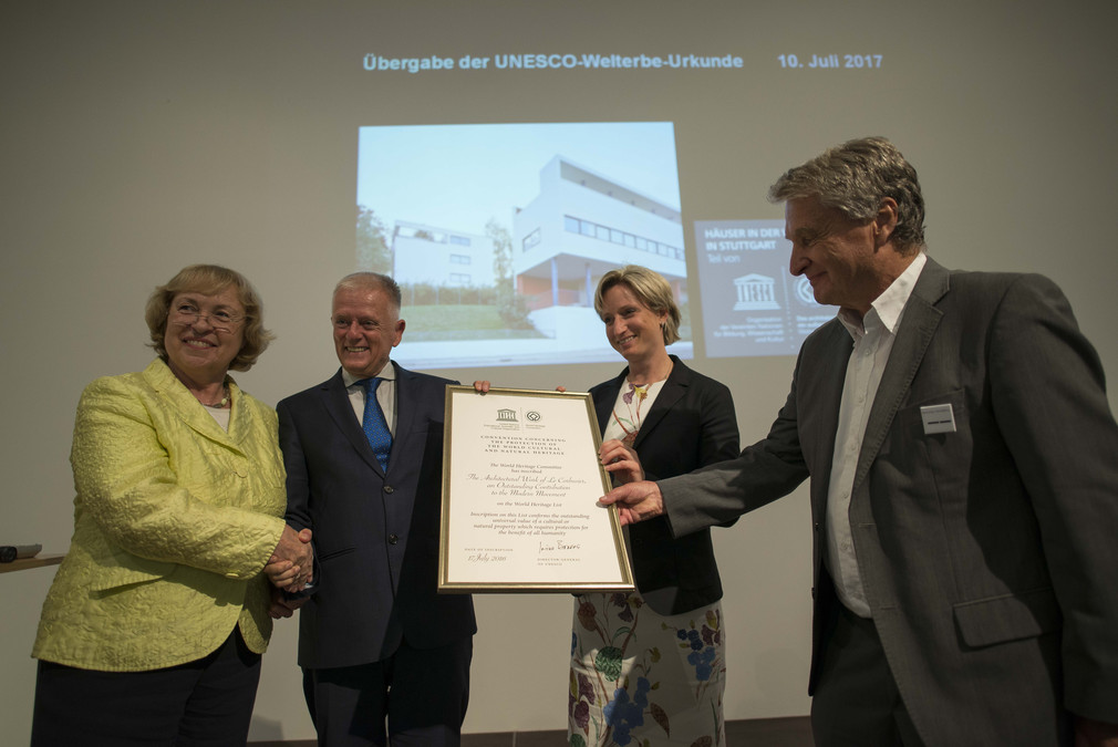 Urkundenübergabe UNESCO-Weltkulturerbe am 10. Juli 2017