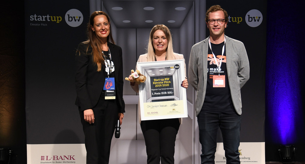Start-up BW Elevator Pitch Regional Cup Ost-Württemberg, 1. Platz. (Bild: Start-up BW Elevator Pitch)