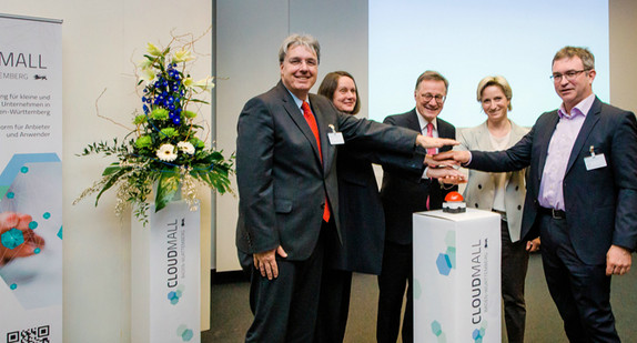 Wirtschaftsministerin Dr. Nicole Hoffmeister-Kraut am 30. März 2017 beim Auftakt der zweiten Phase des Gemeinschaftsprojekts „Cloud Mall Baden-Württemberg“.