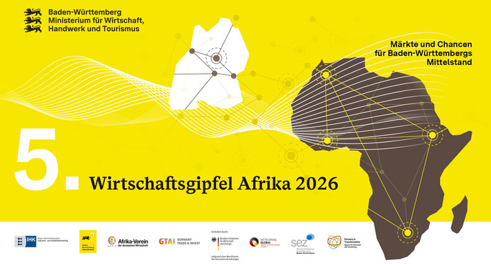 Logo des Wirtschaftsgipfels Afrika - alle Daten stehen im Text