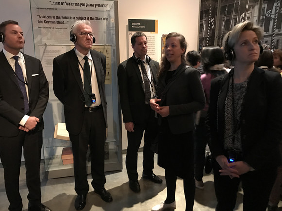 Ministerpräsident Winfried Kretschmann und Wirtschaftsministerin Dr. Nicole Hoffmeister-Kraut reisten am 26. März 2017 mit einer Wirtschafts- und Wissenschaftsdelegation nach Israel und in die Palästinensischen Gebiete.