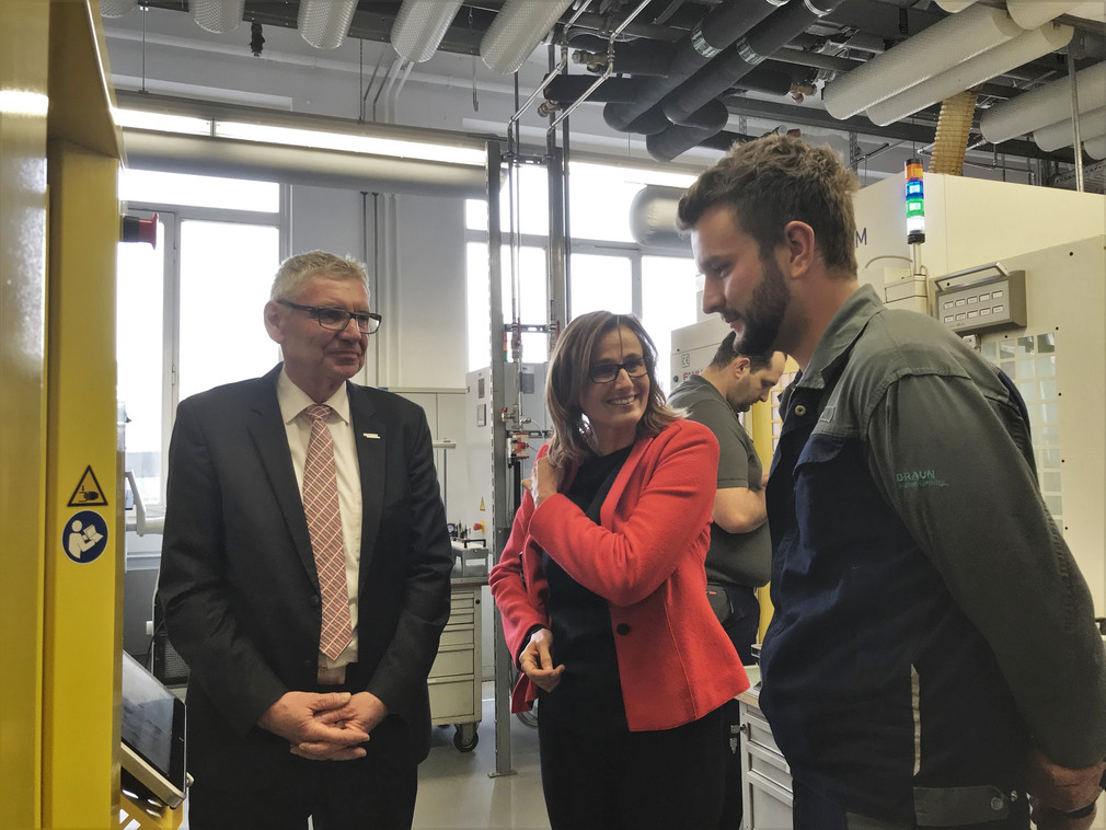 Besuch der Firma Aesculap in Tuttlingen im Rahmen der arbeitsmarktpolitischen Reise am 13. April 2018.