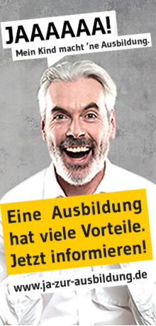Key visual zur Kampagne "Ja zur Ausbildung"