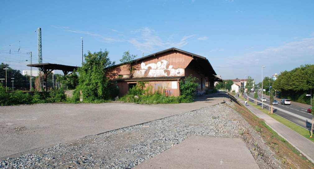 Brachliegendes Güterbahnhofgelände vor der Neuordnung