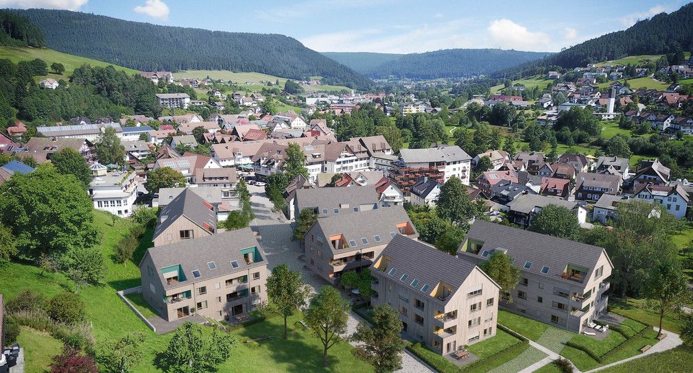 Ein neues Wohnbaugebiet am Stadtrand von Baiersbronn