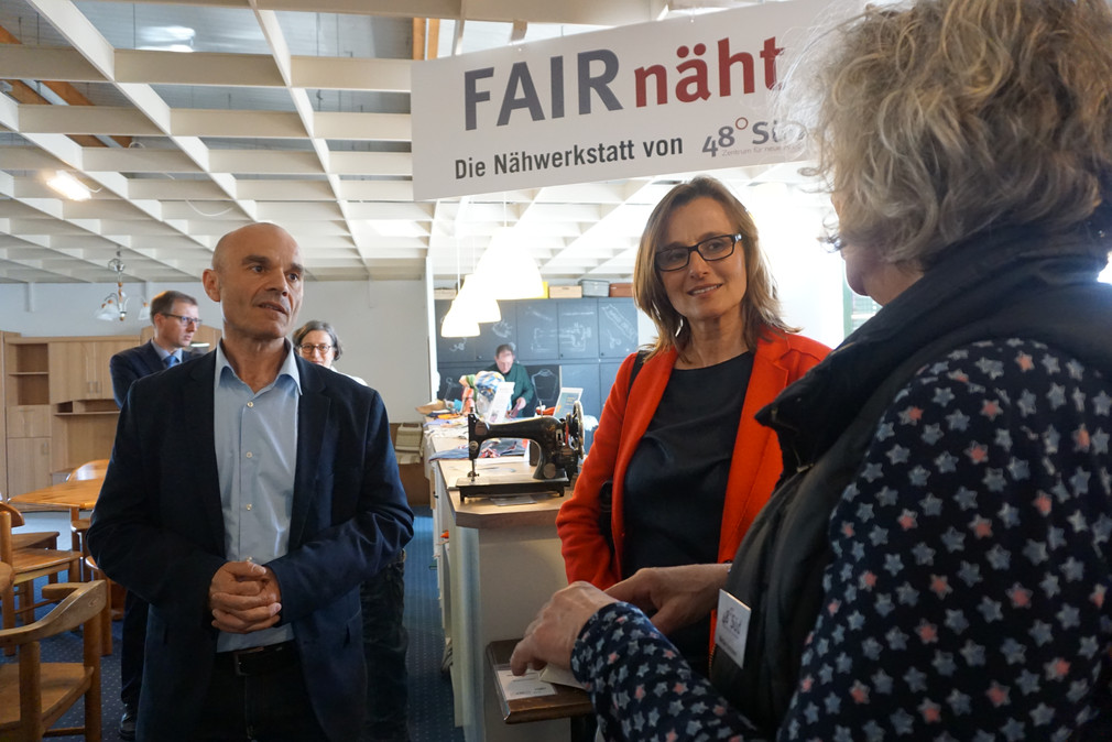 Besuch Fairkauf Secondhand Kaufhaus in Emmendingen im Rahmen der arbeitsmarktpolitischen Reise am 13. April 2018.