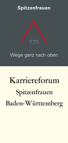 Banner zum Karriereforum Spitzenfrauen Baden-Württemberg