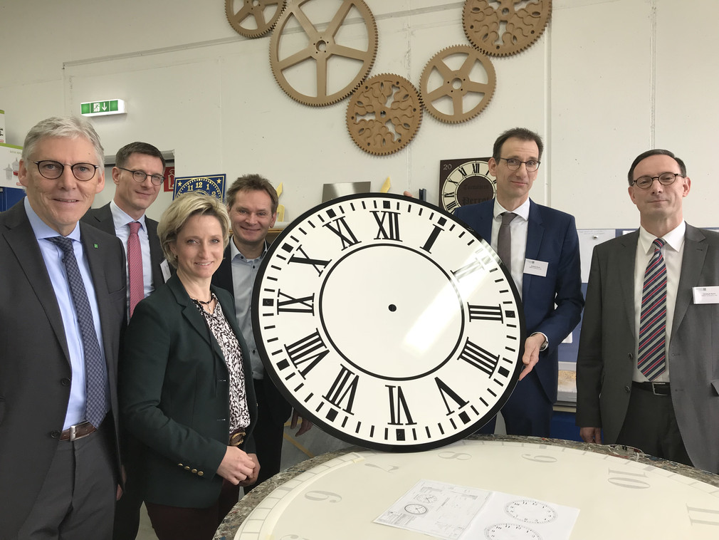 Besuch der Firma Perrot GmbH & Co. KG Turmuhren und Läuteanlagen in Calw im Rahmen der Kreisbereisung Calw am 15. März 2018