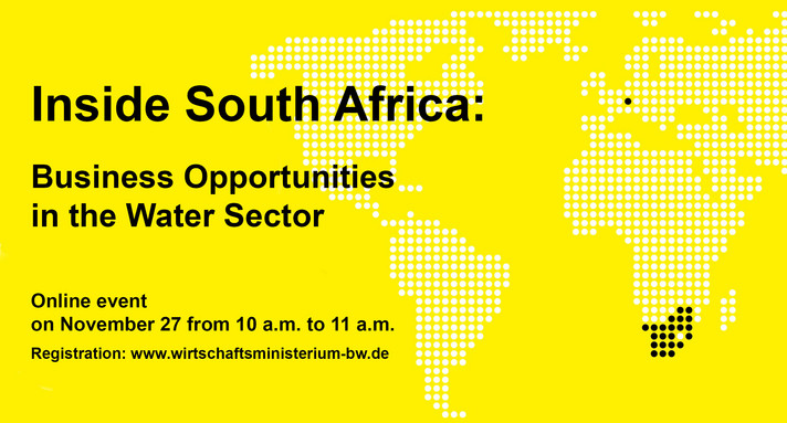 Online-Veranstaltungsreihe „Inside“ Inside South Africa: Business Opportunities in the Water Sector