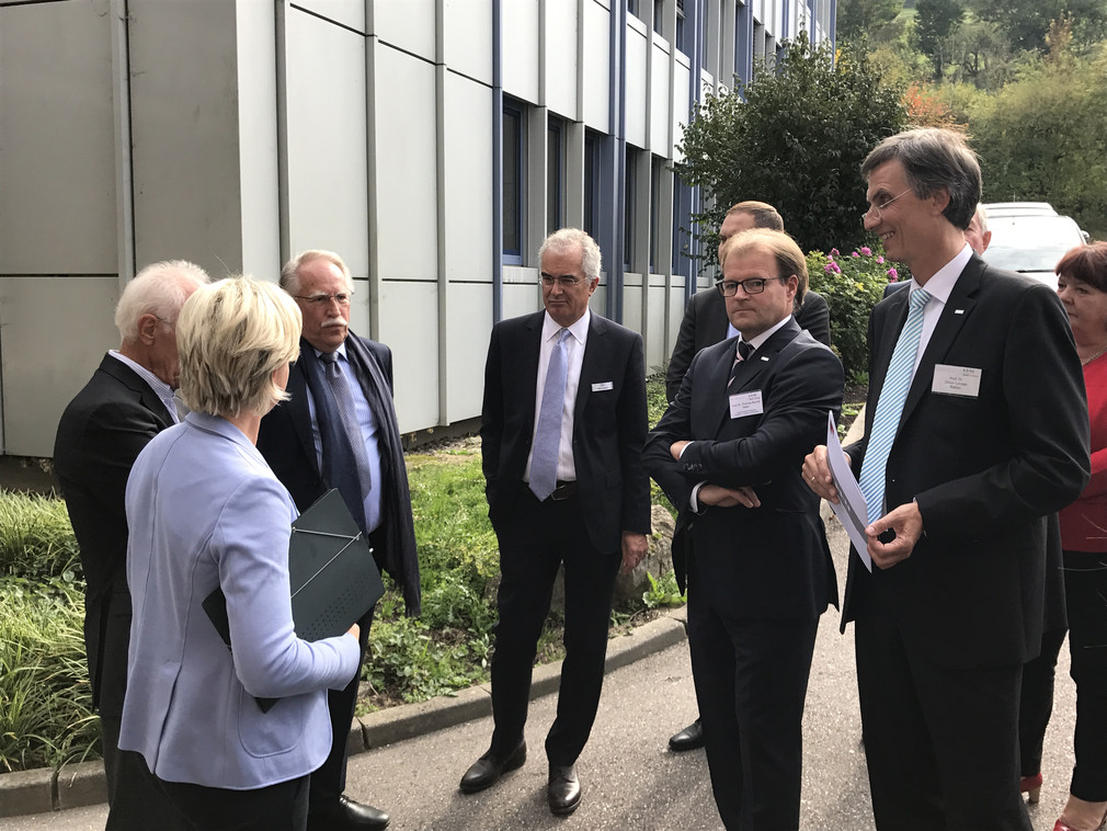 Besuch der Reinhold-Würth-Hochschule mit Innovationsregion Hohenlohe e.V. in Künzelsau im Rahmen der Kreisbereisung Hohenlohe am 28. September 2017 