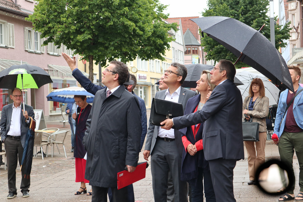 Besuch der Stadt Heidenheim, Besichtung Sanierungsgebiet im Rahmen der Kreisbereisung Heidenheim am 11. Juni 2019.