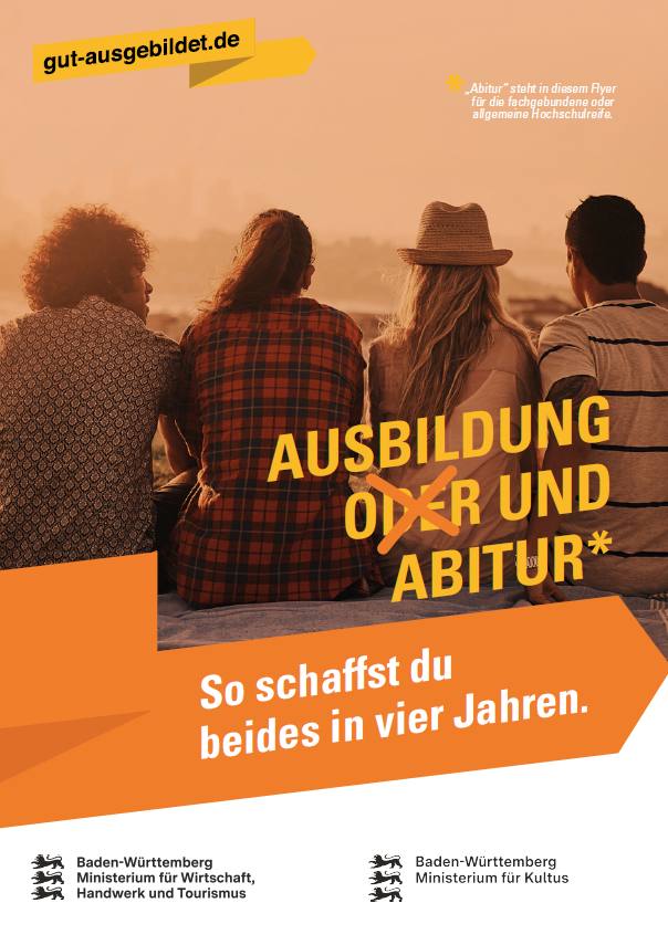 Titelbild des Flyers Ausbildung und Abitur