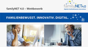Grafik zur Bewerbung des familiyNET-Wettbewerbs