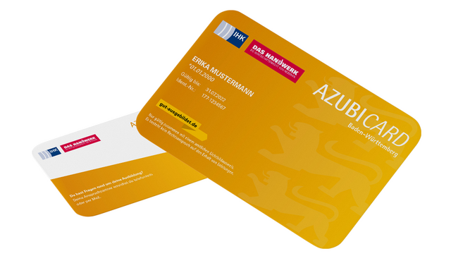 Muster f&uuml;r die AzubiCard Baden-W&uuml;rttemberg